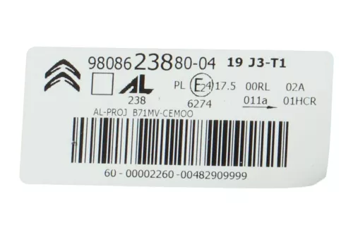 PSA / Stellantis T3 B7/ LED + HALOGEEN/ ZIE 9808623880 (0000370894)