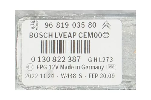 PSA / Stellantis CC-CABRIO/ MOTOR LOS/ BOSCH 0130822387 9681903580/ ZIE (0000381237)