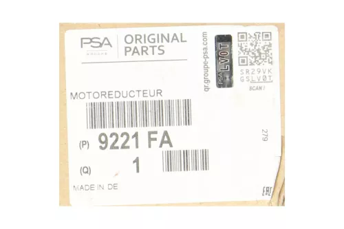 PSA / Stellantis CC-CABRIO/ MOTOR LOS/ BOSCH 0130822387 9681903580/ ZIE (0000381239)