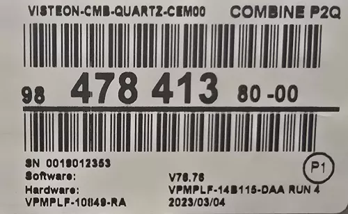 PSA / Stellantis HDI 1.5 16V 4CYL YH01 DV5RCF/ DIGITAAL DISPLAY/ (0000386190)