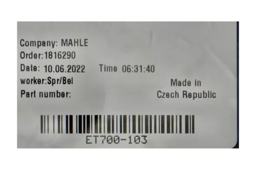 PSA / Stellantis TT/ MAHLE HE179001 9802312180 9802311780 9819656480 (0000388637)